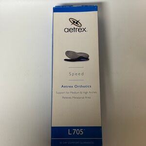 Aetrex Speed Orthotics L705 Mens Size 15 Blue Arch Support Insoles